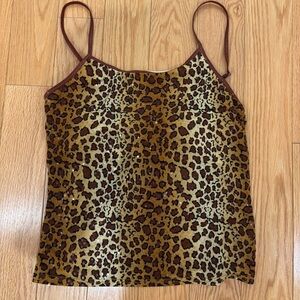 y2K cheetah print, sequin cami